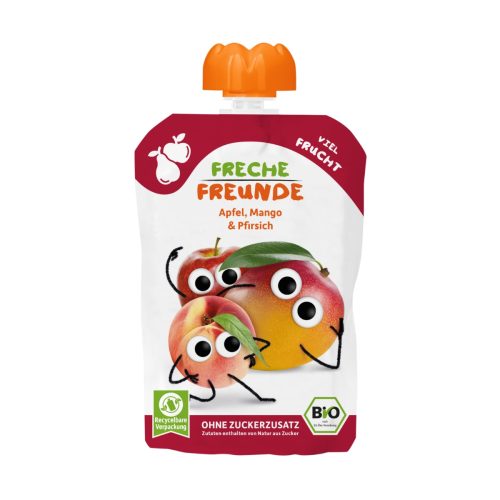 Freche Freunde, FRECHE FREUNDE Quetschmus Apfel, Mango, Pfirsich (100g)