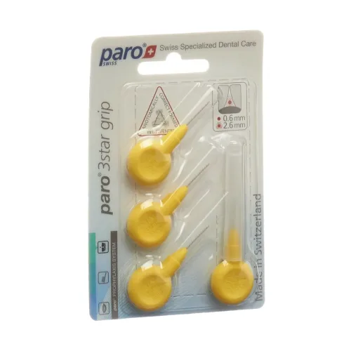 Paro, paro 3STAR-GRIP 2.6mm gelb zylindrisch (4 Stk)