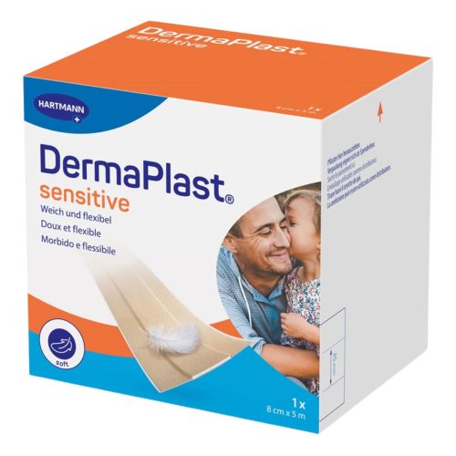 undefined, Dermaplast Sensitive Schnellverband Rolle beige 8 cm x 5 m
