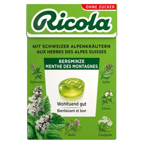 Ricola, Ricola Bergminze Bonbons ohne Zucker (50g)