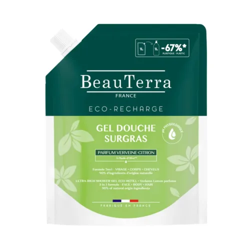 BeauTerra, BeauTerra Rückfettendes Duschgel Zitronenverbene Refill (1 Liter)