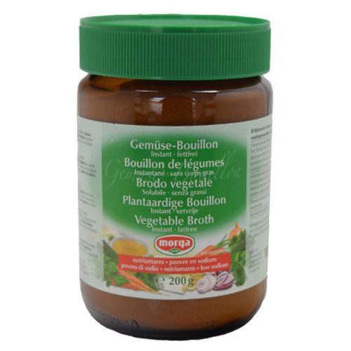 morga, morga Gemüse Bouillon Instant, fettfrei, natriumarm (200g)