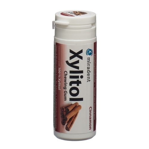 HERBA, Miradent Xylitol Zimt Zahnpflegekaugummi, Dose &agrave; 30 Stk.