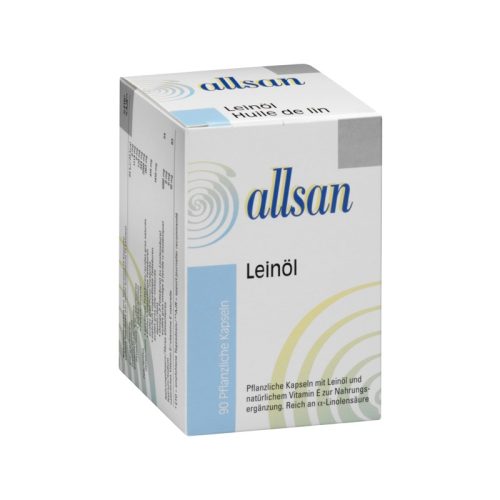 Allsan, Allsan Leinöl pflanzliche Kapseln (90 Stk)