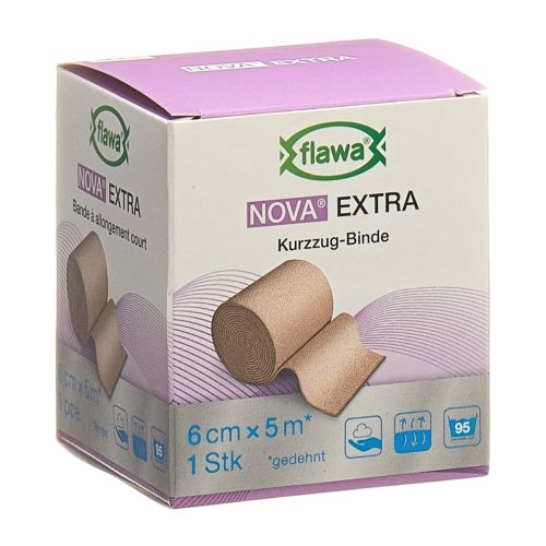 FLAWA, FLAWA NOVA EXTRA Kurzzugbinde Hautfarbig 6cmx5m (1Stk)