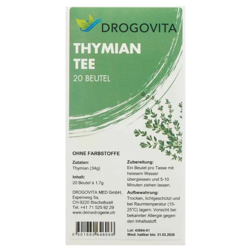 Drogovita, Drogovita Thymian Tee (20 Stk)