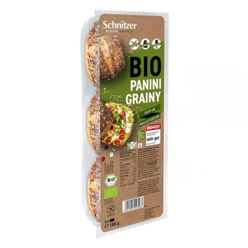 Schnitzer, Schnitzer Bio Panini Grainy Beutel, glutenfrei (188g)