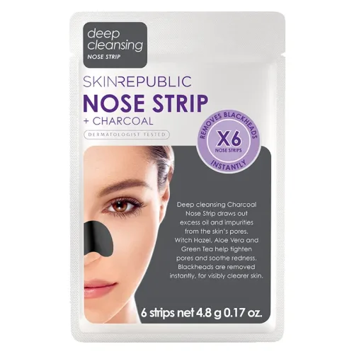 Skinrepublic, SKINREPUBLIC Charcoal Nose Strips 6 Stück
