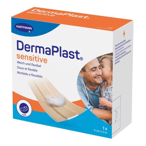 undefined, Dermaplast Sensitive Schnellverband Rolle Beige 4 cm x 5 m