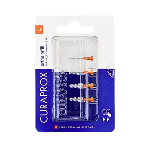 CURAPROX, CURAPROX CPS 14 ortho Orange Ersatzbürsten, Durchmesser 1.5-5mm (4 Stk)