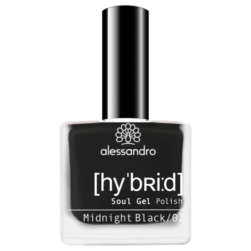 Alessandro, Alessandro Hybrid Nagellack 8 ml Midnight Black