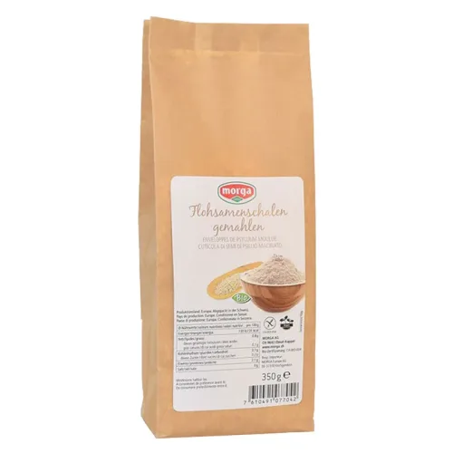 morga, Morga Flohsamenschalen gemahlen glutenfrei Bio (350g)