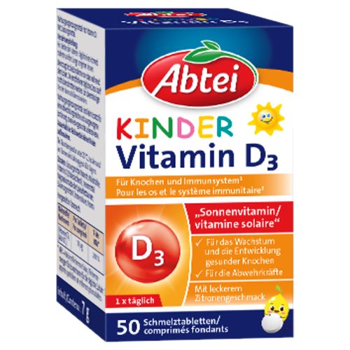 Abtei, Abtei Kinder Vitamin D3 50 Schmelztabletten