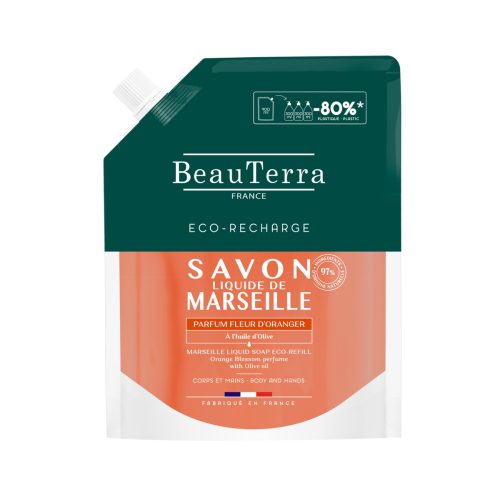 Laboratoire Beauterra, Beauterra Savon Liquide de Marseille Parfum Fleur d'Oranger Nachfüllpackung