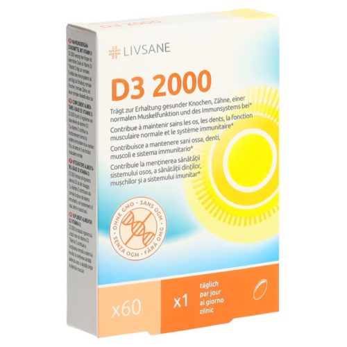 LIVSANE, LIVSANE Vitamin D3 2000 Softgelkapseln (60 Stück)