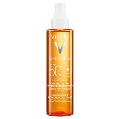VICHY, VICHY - Capital Soleil Cell Protect Invisible Oil SPF50+,  CS Cellprot Oil SPF50+, 200 ml