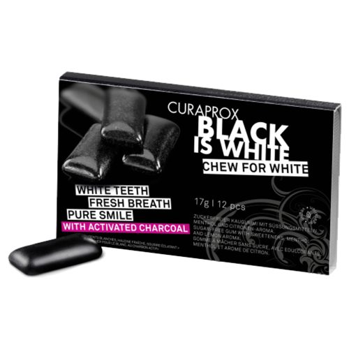CURAPROX, CURAPROX Black is White Kaugummi Blist 12 Stk