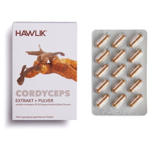 HAWLIK, HAWLIK Cordyceps Extrakt + Pulver Kapseln (60 Stk)