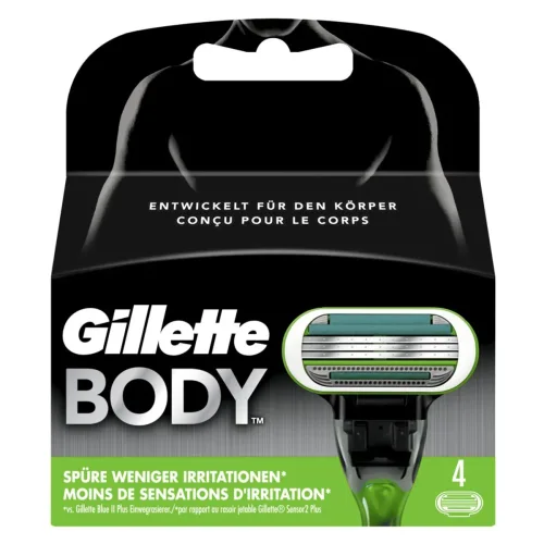 Gillette, Gillette Body Rasierklingen 4 Stück