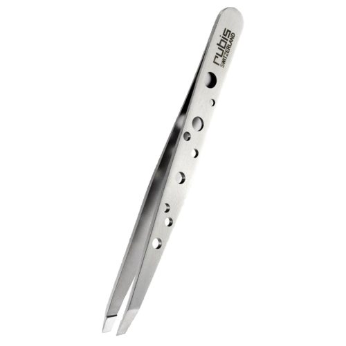 RUBIS, Rubis Pinzette schr&auml;g, Inox, perforiert Elegance