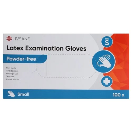 Livsane, Livsane Latex-Untersuchungshandschuhe ohne Puder, Breite 7-9cm (100 Stk)