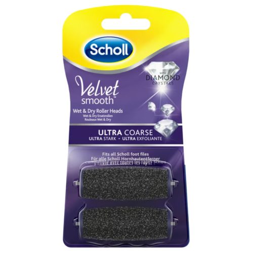 Scholl, SCHOLL Velvet Smooth Ersatzrollen Ultra Stark mit Diamantpartikeln (2Stk)