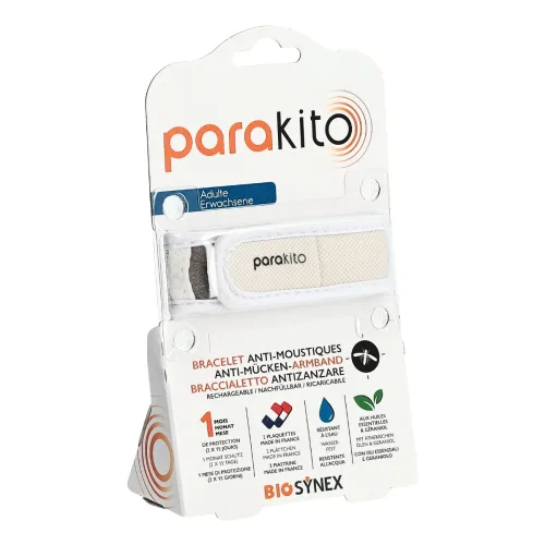 parakito, parakito Mückenarmband Erwachsene weiss (1 Stk)