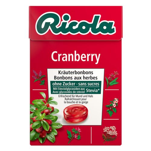 Ricola, RICOLA Cranberry Bonbons oZ m Stevia Box 50 g