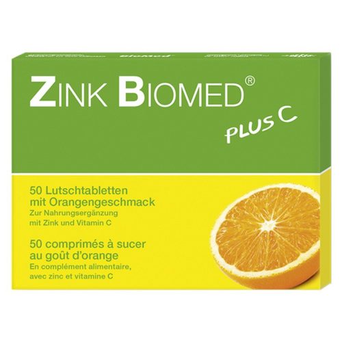 Biomed, Zink Biomed Plus C Lutschtabletten, Orange (50 Stk)