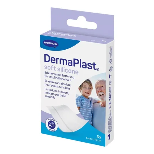 DERMAPLAST, DermaPlast Soft Silicone Pflaster, 6x10cm (5 Stk)