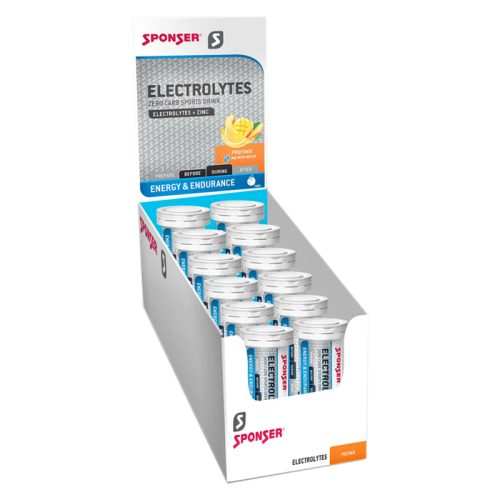 SPONSER, Sponser Electrolytes Fruit Mix 12 x 10 Brausetabletten Weiss, Herren, Größe: 0