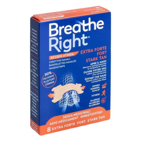 Breathe Right, Breathe Right Nasenpflaster, extrastark, hautfarben (8 Stk)