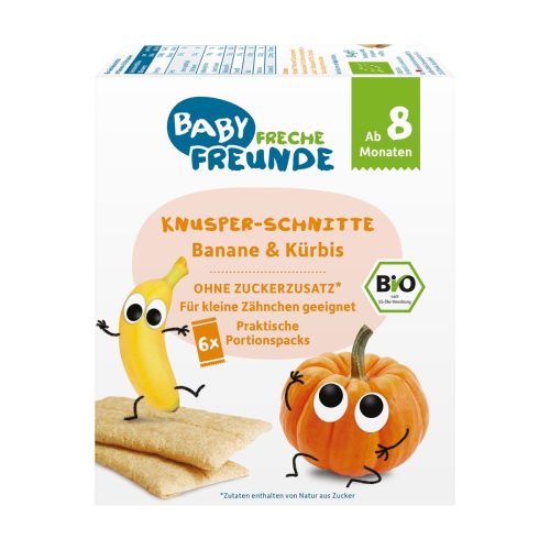 Freche Freunde, FRECHE FREUNDE Knusper-Schnitte Banane & Kürbis (84g)