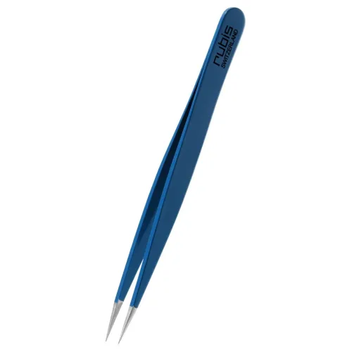 RUBIS, RUBIS Pinzette spitz blau Inox (1 Stk)