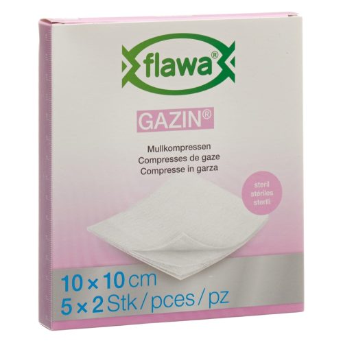 FLAWA, FLAWA Gazin Mullkompressen, sterill, 10x10cm (5x2 Stk)