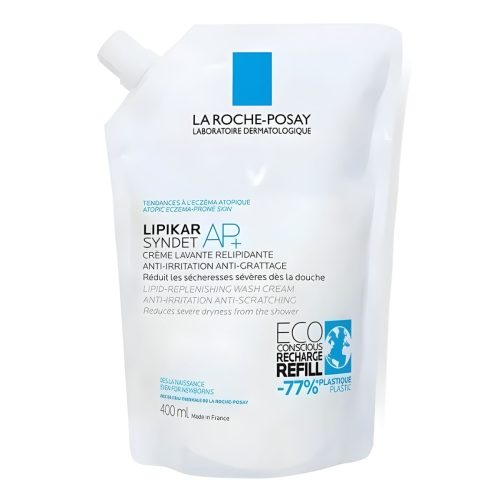 La Roche-Posay, La Roche Posay - Lipikar Syndet AP+ Rückfettende Dusch-Creme, Nachfüllpack, Lipikar syndet AP Refill, 400 ml
