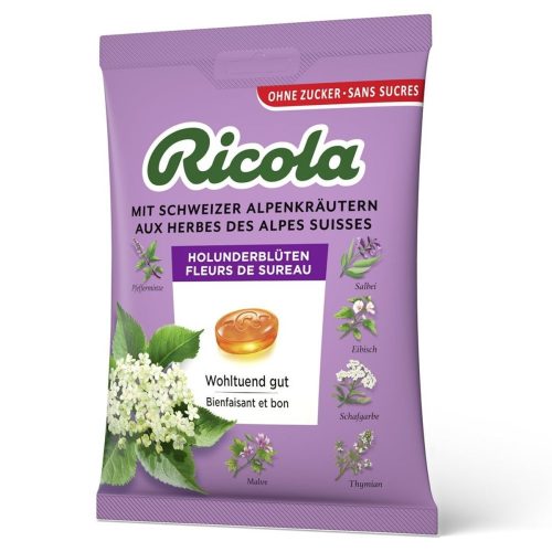 Ricola, Ricola Holunderblüten Bonbons, ohne Zucker (125g)