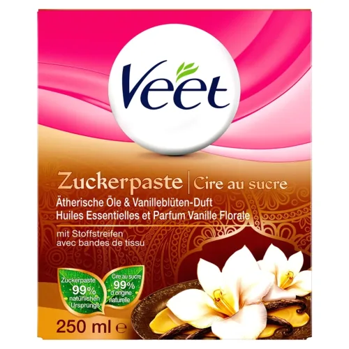 Veet, Veet - Zuckerpaste Vanille, Pure Zuckerpaste Vanille, 250 ml