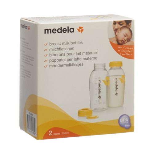 medela, 2er-Pack Babyflaschen für Muttermilch, 250 ml