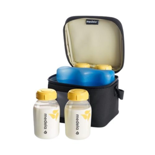 medela, medela Kühltasche mit 4 Milchflaschen (1 Kühlelement)