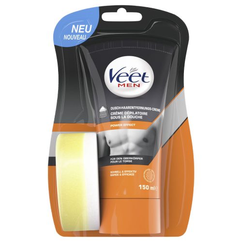 Veet, Veet Men Total Pro Haarentfernungscreme Oberkörper & Beine Tube & Spatel