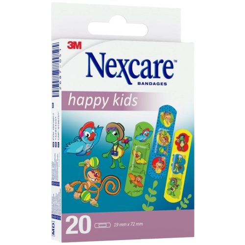 3M Nexcare, 3M Nexcare Kinderpflaster Happy Kids 1.9cm x 7.2cm (20 Stk)