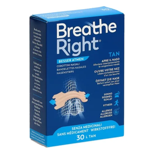Breathe Right, Breath Right Nasenpflaster TAN, Grösse L (30 Stk)