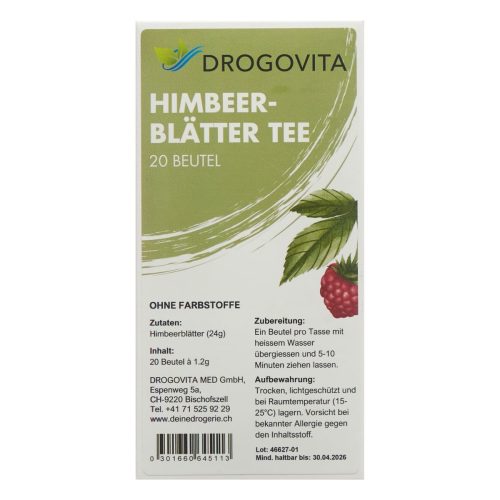 Drogovita MED GmbH, DROGOVITA Himbeerblätter Tee Beutel 20 Stück