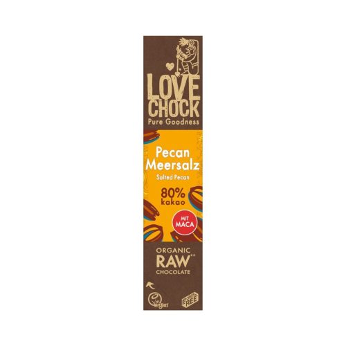 Lovechock, Lovechock Pecan Meersalz Rohschokolade 80% Kakao Bio Vegan