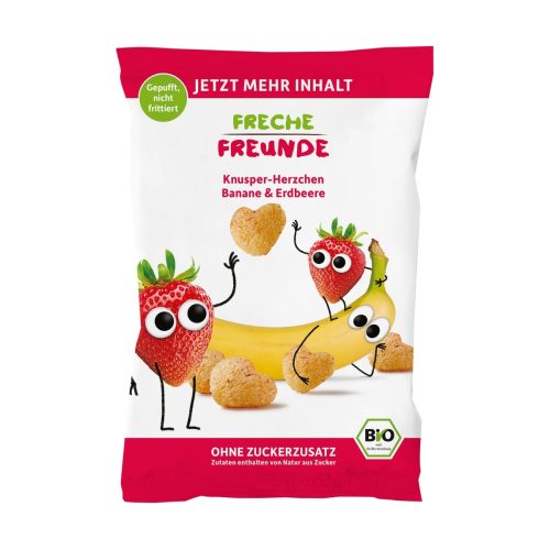 Freche Freunde, FRECHE FREUNDE Knabberspass Knusper-Herzchen Banane & Erdbeere (30g )