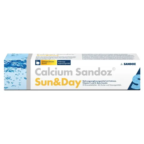 Calcium Sandoz, Calcium Sandoz Sun & Day Brausetabletten (20 Stk)
