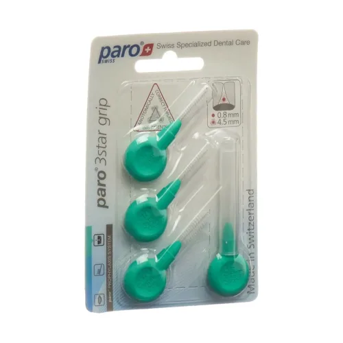 Paro, paro 3STAR-GRIP 4.5mm medium grün zylindrisch (4 Stk)