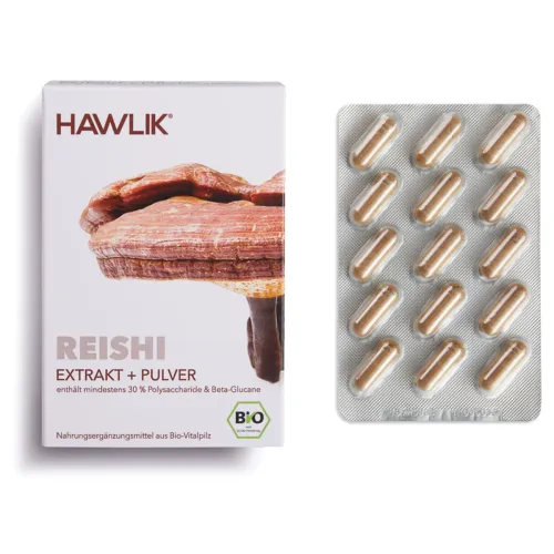 HAWLIK, HAWLIK Reishi Extrakt + Pulver Kapseln (60 Stk)