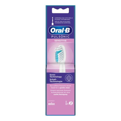 Oral-B, Oral-B Pulsonic Sensitive 2er Ersatzzahnbürsten – Ersatzbürste/Zahnpflege Zubehör – weiss